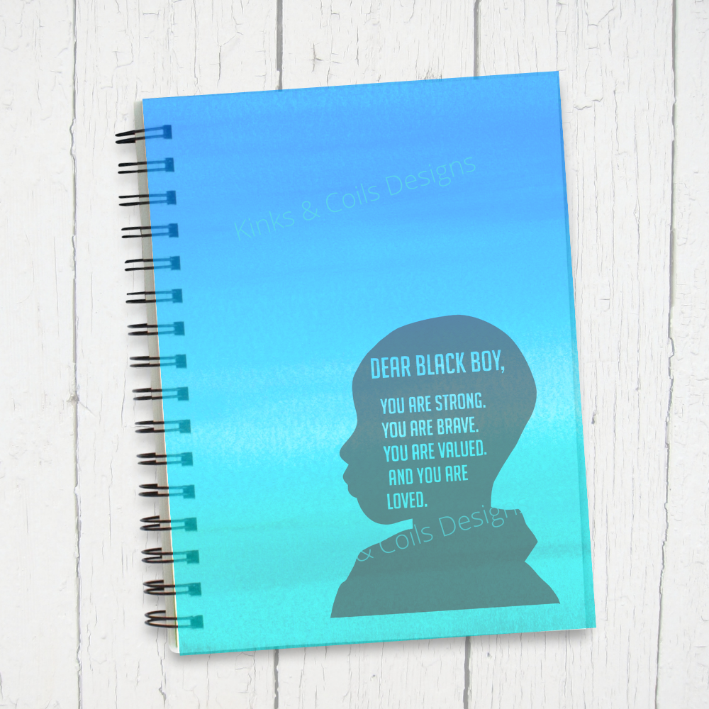 Dear Black Boy Gradient Spiral Notebook