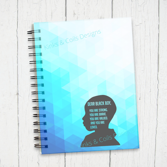 Dear Black Boy Geometric Spiral Notebook