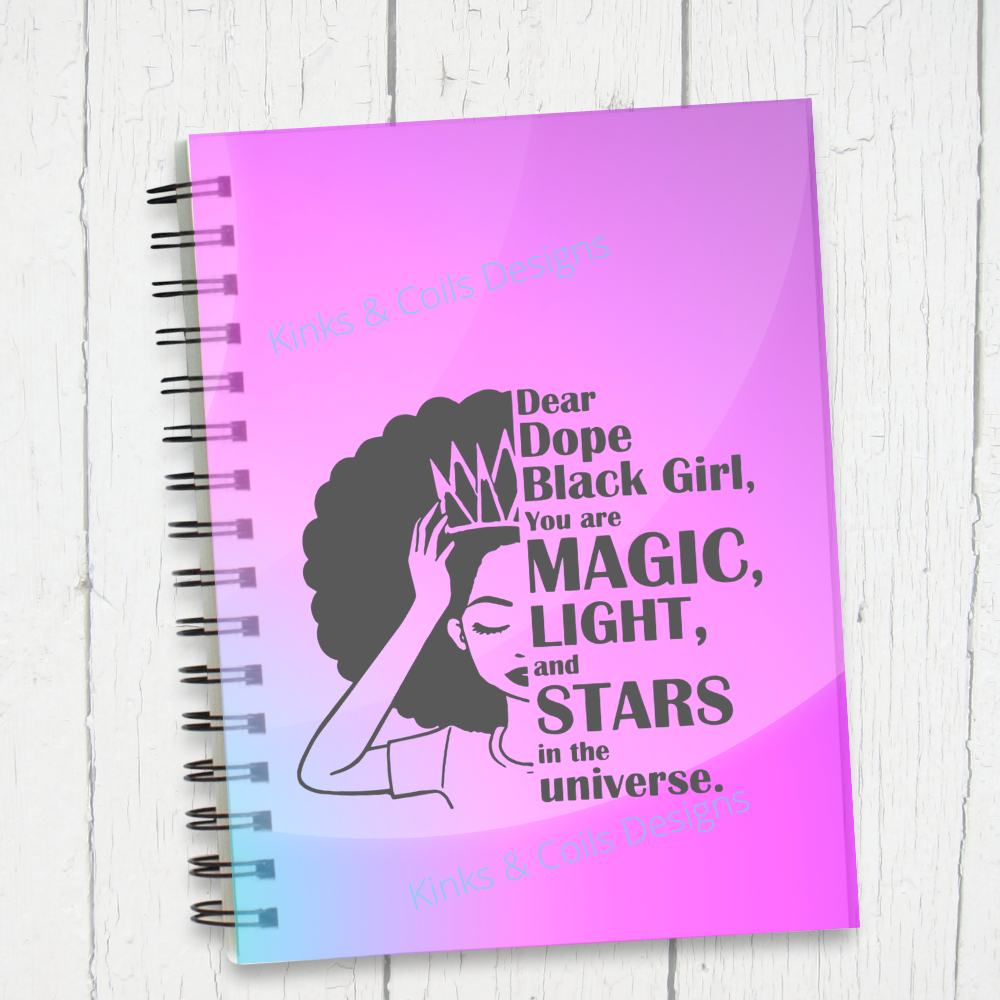 Dear Black Girl Pink Spiral Notebook