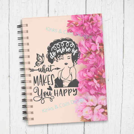 Happy Floral Spiral Notebook