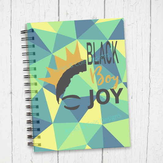 Black Boy Joy Green Spiral Notebook