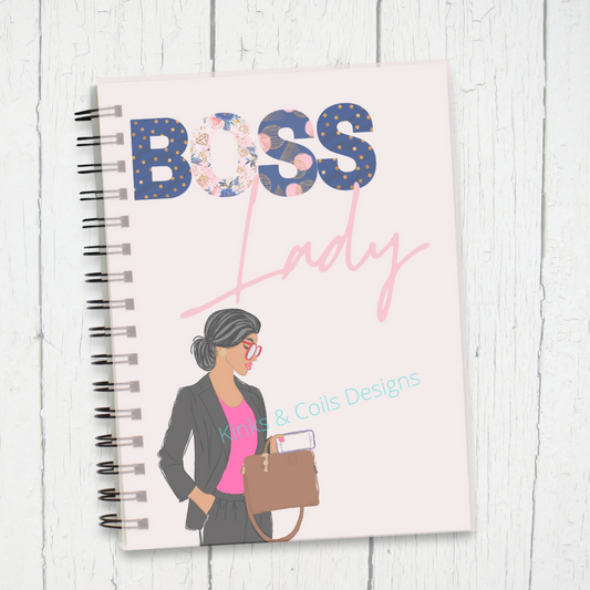 Boss Lady Floral Spiral Notebook