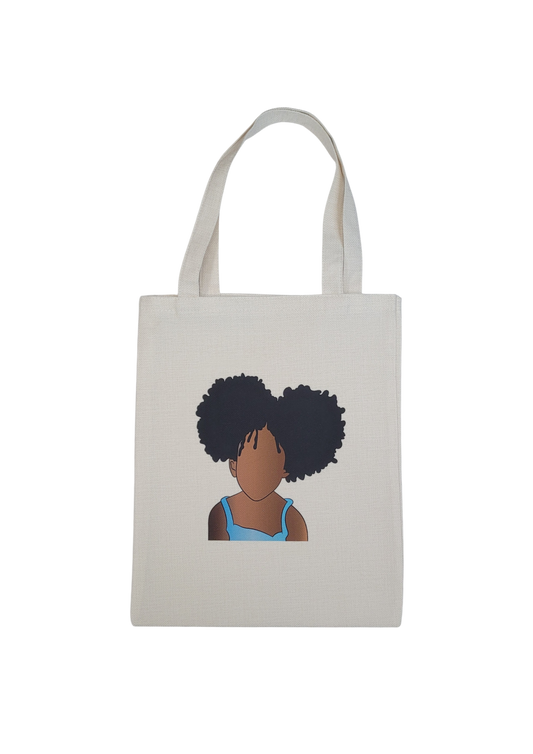 Afro Girl Kids Tote Bag