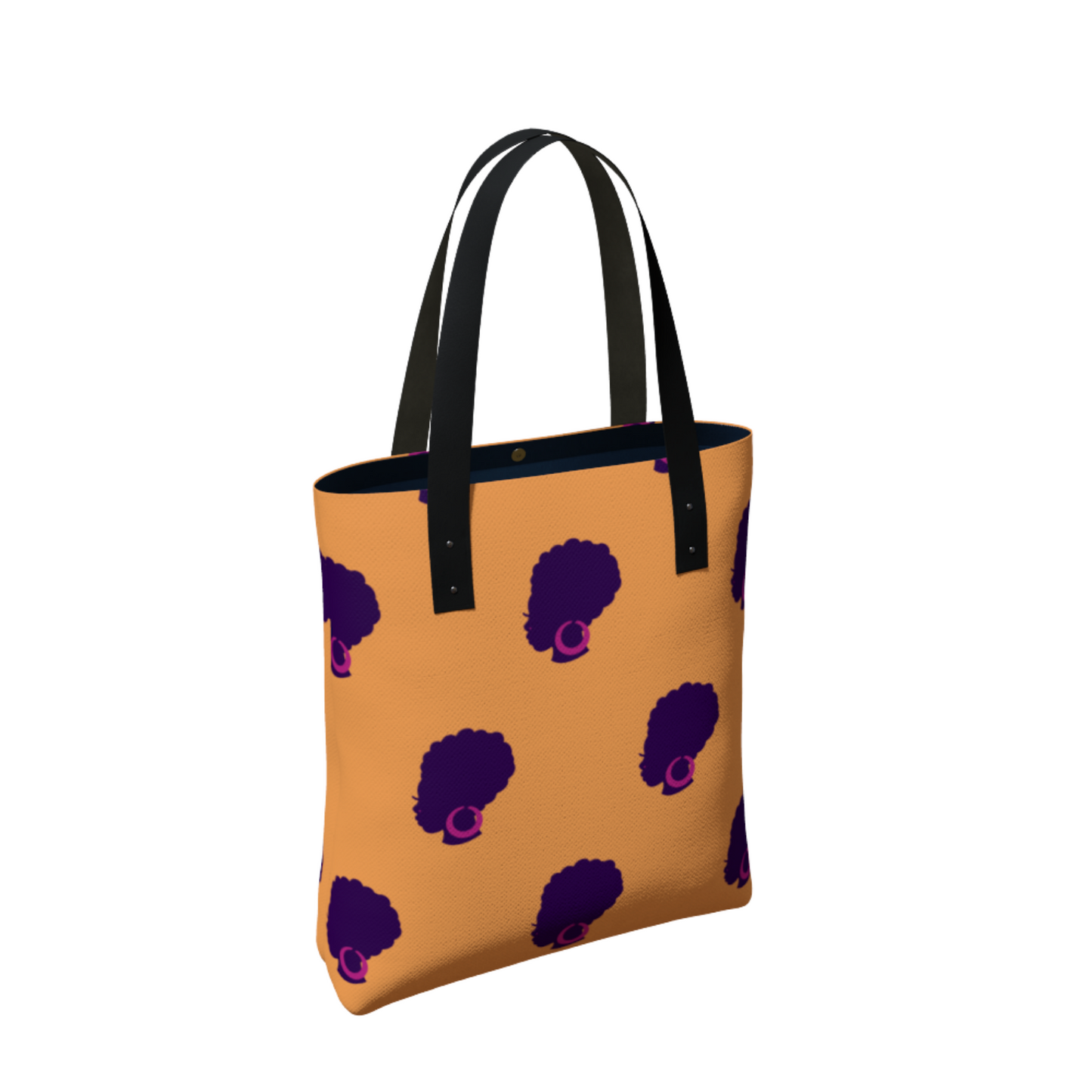 Purple Afro Silhouette Urban Tote