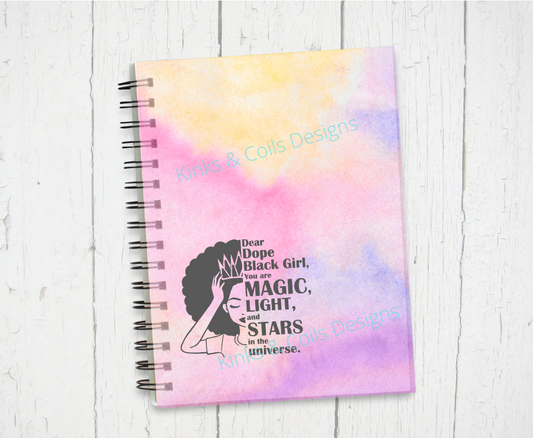 Dear Black Girl Pastel Spiral Notebook