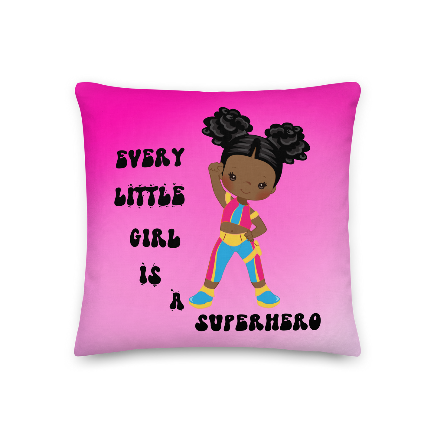 Girl Superhero Pink Pillow