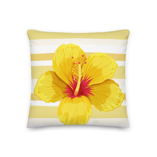 Yellow Hibiscus Pillow