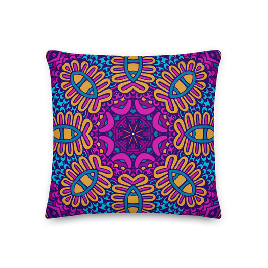 Mandala Purple Pillow