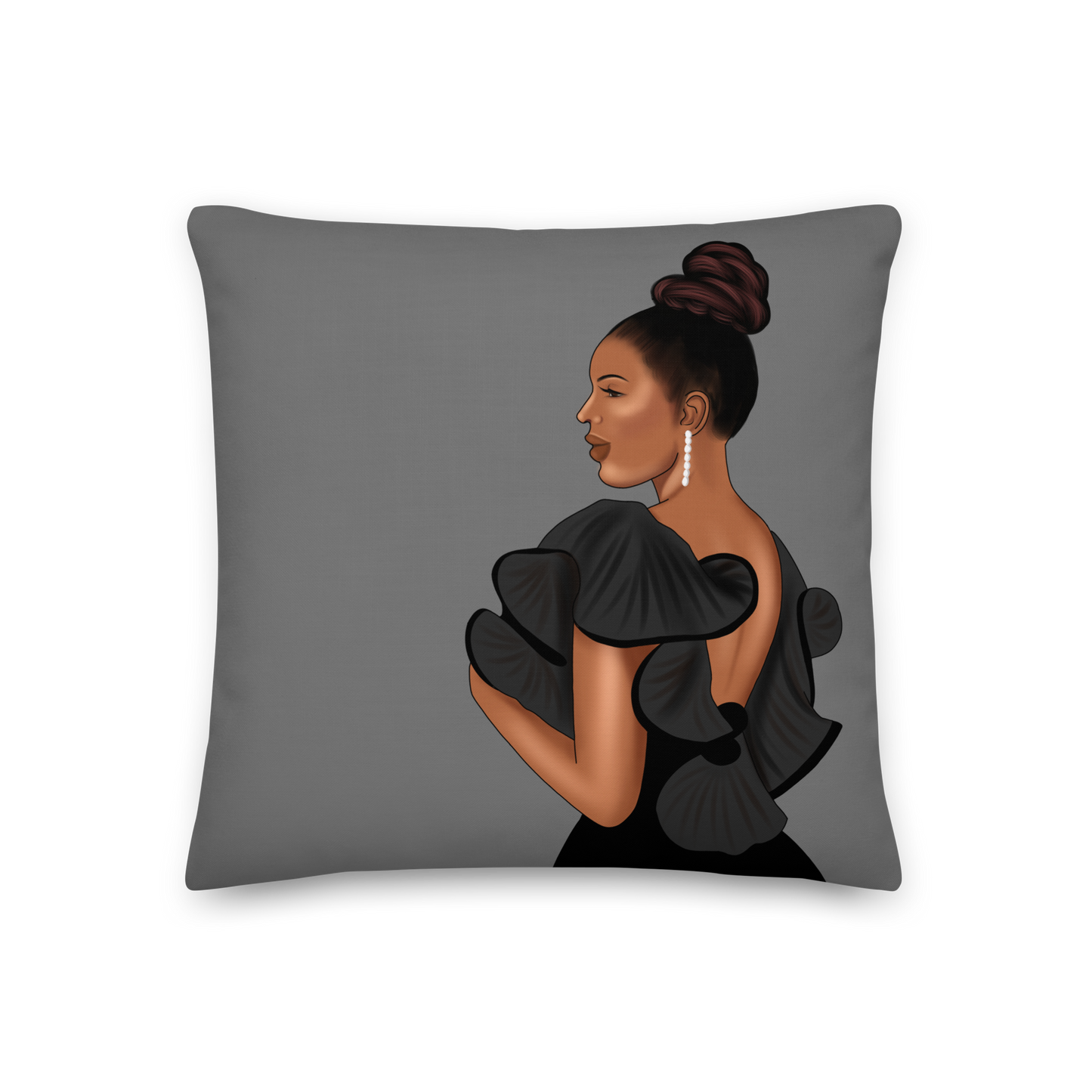 Glamour Woman Grey Pillow