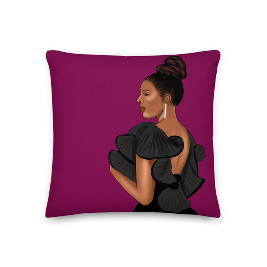 Glamour Woman Purple Pillow